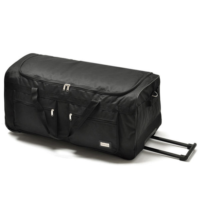 Custom Black Foldable Luggage Bag Travel Trolley Bags With Wheel