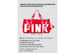 Which manufacturers offer customization services for tool backpacks with MOQ below 500?