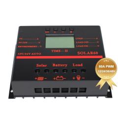 Wholesale Low Price 12V 24V 48V Auto 10A 20A 30A 40A 50A 60A 80A MPPT PWM 80A Solar Charge Controller