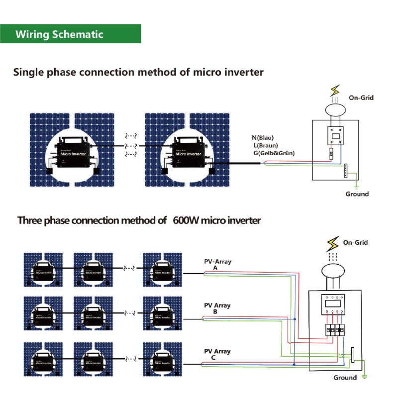 Sun Power For Home Solar Energy System 600W 600Watt 700W 800W 230Vac Single Phase On Grid Micro Smart Inverter