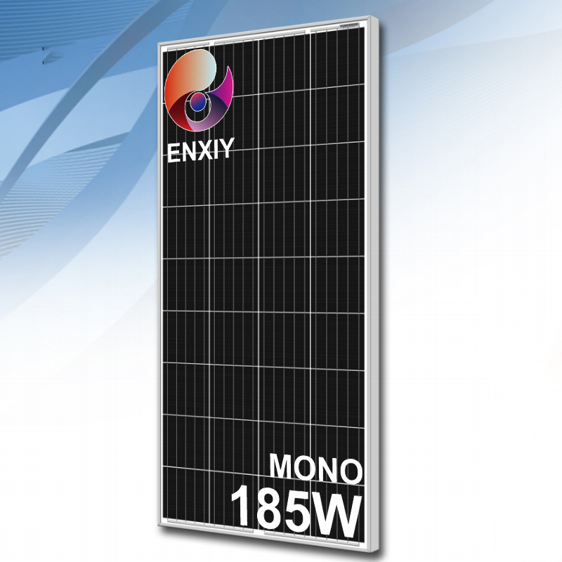 Wholesale Monocrystalline Silicon Solar Panels Aluminum Alloy Frame Single Crystal Cell  185W Lighting Power Generation Pan