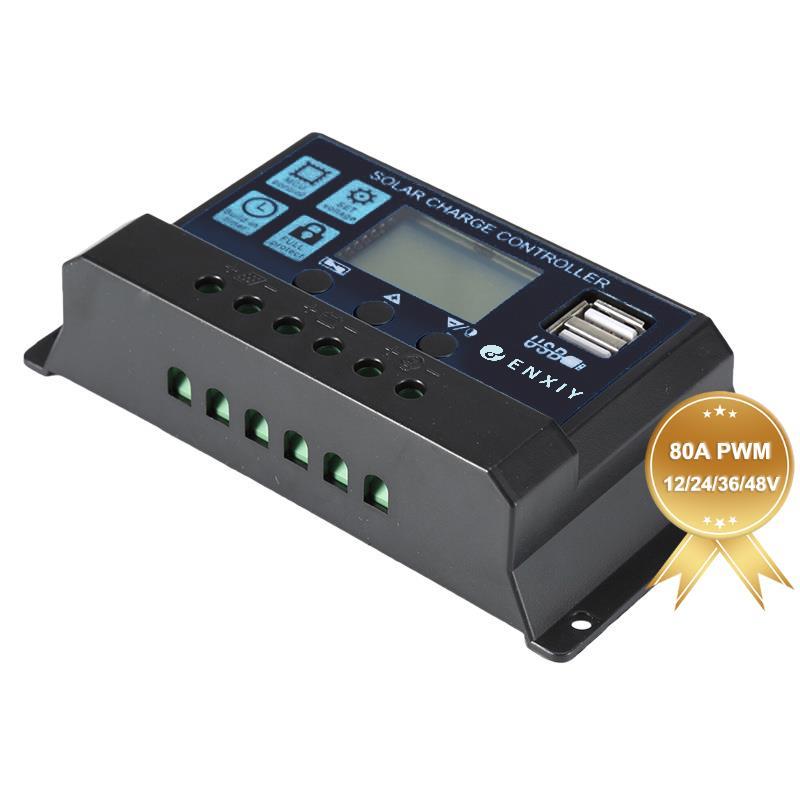 Wholesale 100V Auto 12V 24V 48V 10A 20A 30A 40A 50A 60A 80A Bluetooth PWM Solar Charge Controller 80A