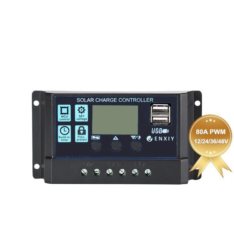 Wholesale 100V Auto 12V 24V 48V 10A 20A 30A 40A 50A 60A 80A Bluetooth PWM Solar Charge Controller 80A