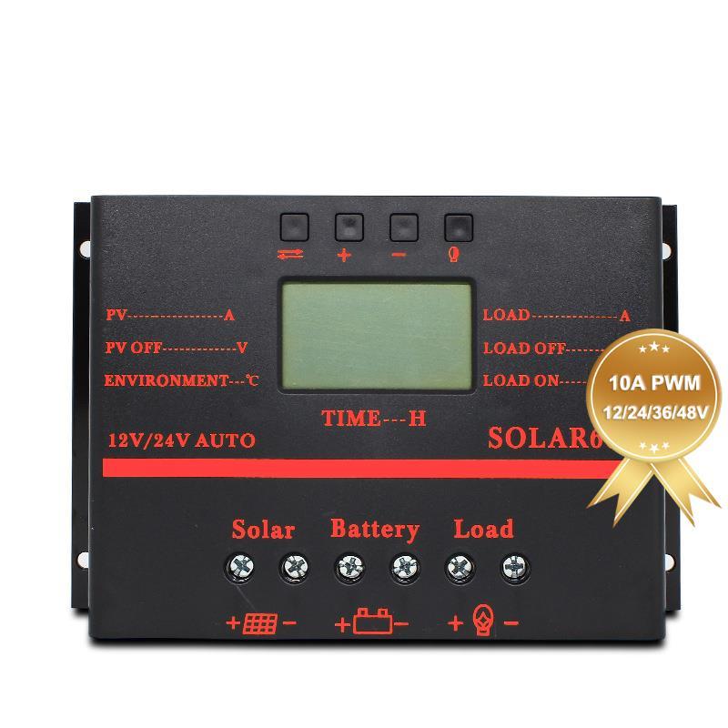 PWM 10A 20A 30A 40A 12V/24V LCD Display Dual USB Output Intelligent Regulator Solar Charge Controller