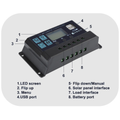 Wholesale Solar System 40A 60A 80A 12v 24v Regulator Auto Controller WiFi Charger Hybrid PV MPPT PWM Solar Charge Controller