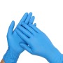 Latex-free Blue Exam Nitrile Gloves Finger Textured