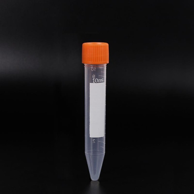 Tubo Centrífuga 10ML Naranja Tapón Rosca No Esteril