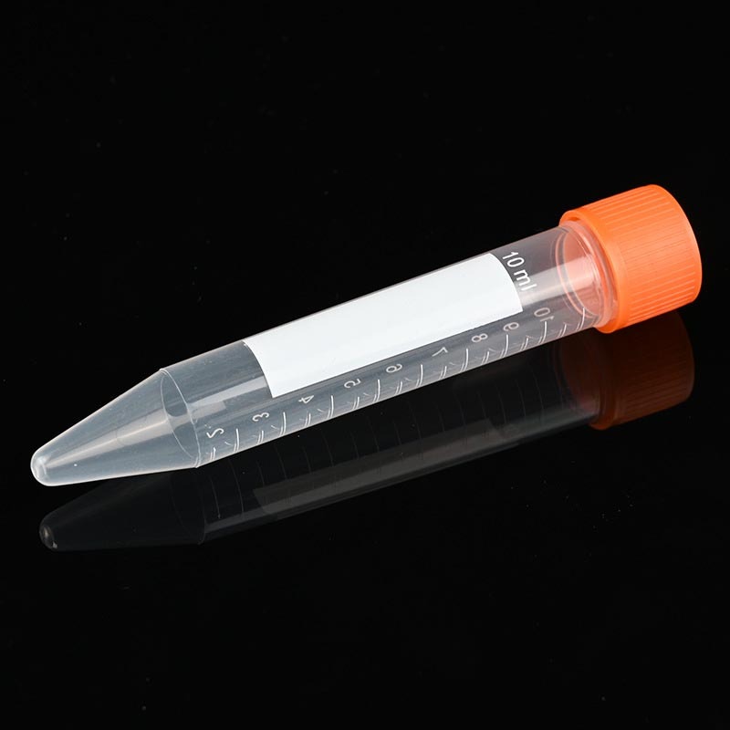 Tubo Centrífuga 10ML Naranja Tapón Rosca No Esteril