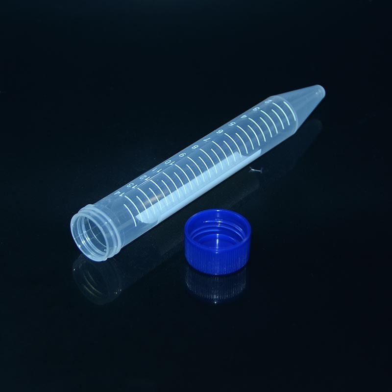 15ml Koniese Sentrifugebuise Blou Plat Dop