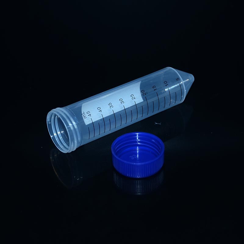 50ml koniese bodem PP sentrifugebuise met skroef plat dop