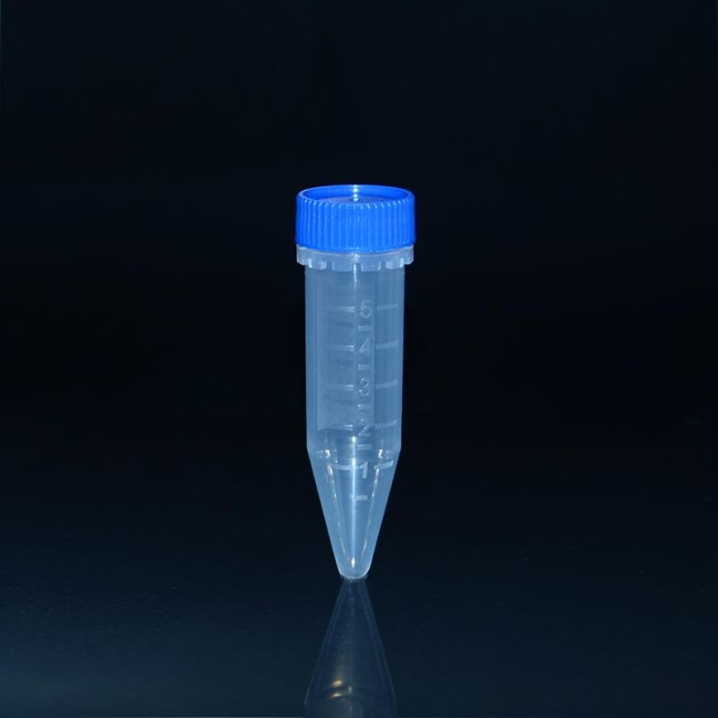 Tubos de centrífuga de 5 ml de fondo cónico con tapa azul