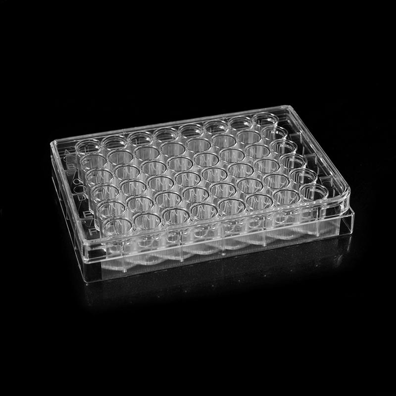 Placa de cultivo celular de 48 pocillos con tapa