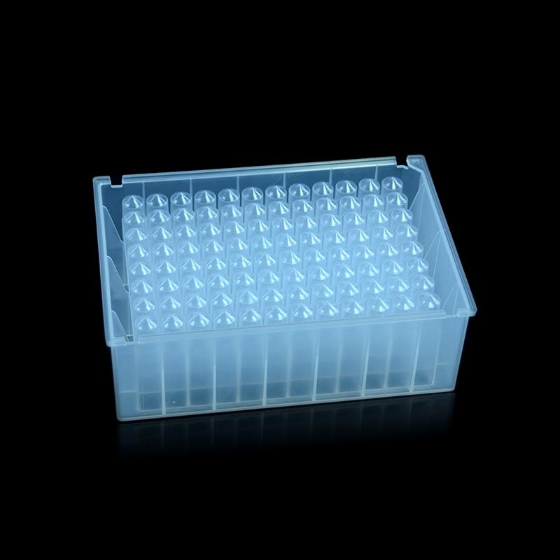 Placa de 96 pocillos profundos, 2.2 ml, fondo en V, pocillo cuadrado