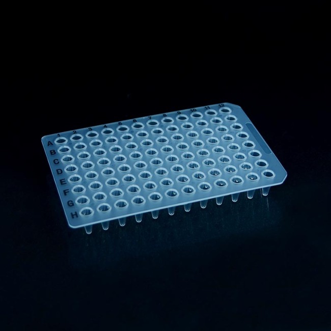 Placa de PCR sin faldón de 0.1 ml que se ajusta a bloques estándar de 96 pocillos