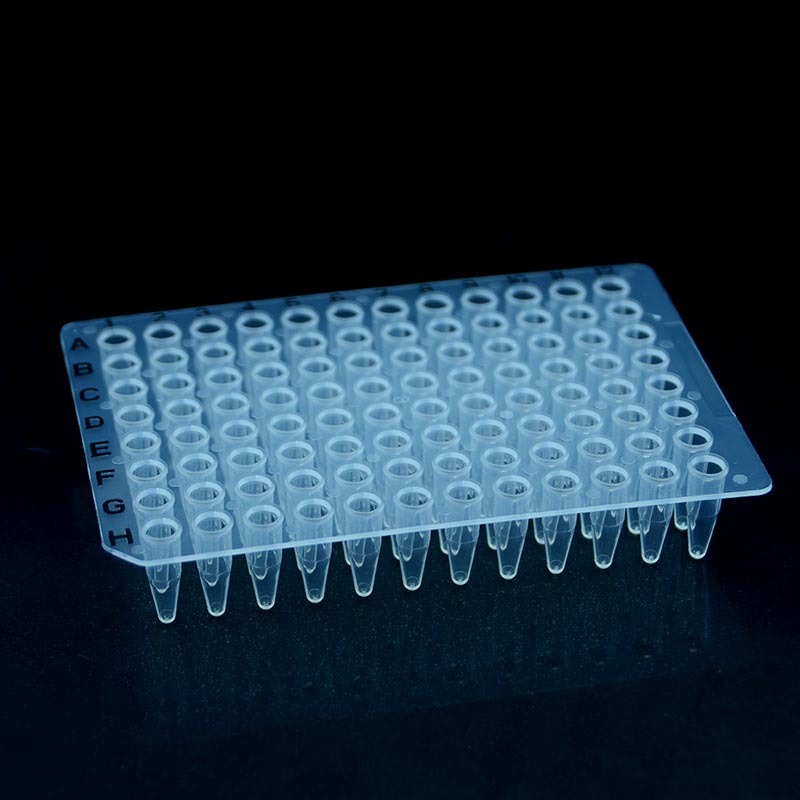 Placa de PCR de 96 ml sin faldón de 0.2 pocillos para laboratorio