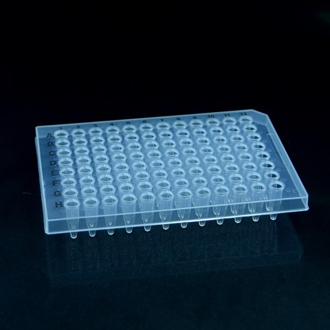Placa de PCR transparente con faldón semifaldón de 0.2 ml Fabricante de 96 pocillos