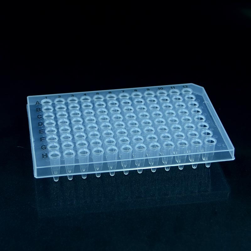 Placa de PCR transparente con faldón semifaldón de 0.2 ml Fabricante de 96 pocillos