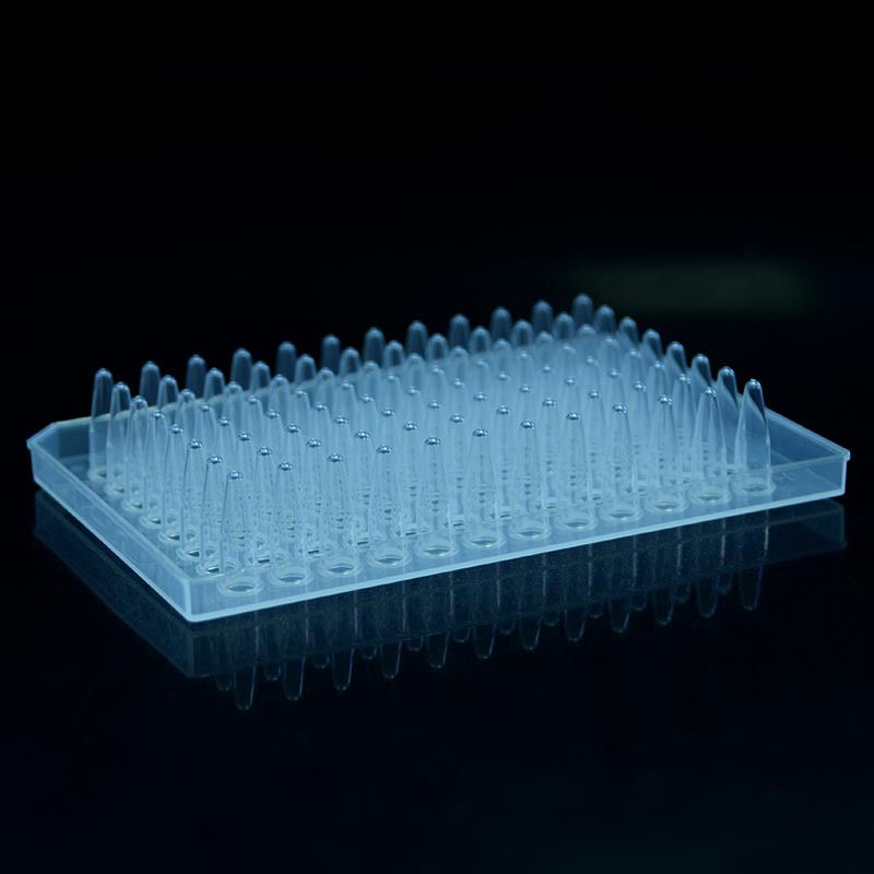 Placa de PCR transparente con faldón semifaldón de 0.2 ml Fabricante de 96 pocillos