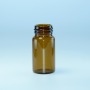Viales de muestra de vidrio ámbar de 20 ml con tapón de rosca