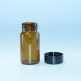 Viales de muestra de vidrio ámbar de 20 ml con tapón de rosca