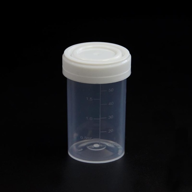 Recipiente de recogida de orina de PP de 60 ml con tapa de PE