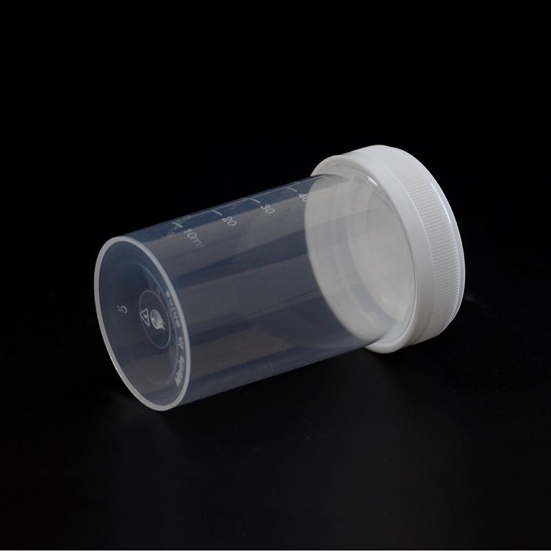 Recipiente de recogida de orina de PP de 60 ml con tapa de PE