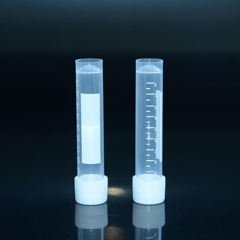 Tubo de transporte de PP de fondo plano de 10 ml con tapa de PE