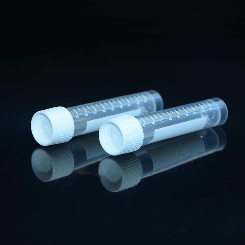 10 ml PP-Transportröhrchen mit flachem Boden und PE-Kappe