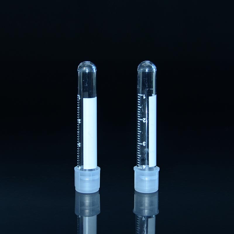 Tubos de almacenamiento de fondo redondo de 4 ml con tapa blanca PS