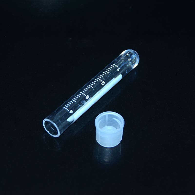Tubos de almacenamiento de fondo redondo de 4 ml con tapa blanca PS