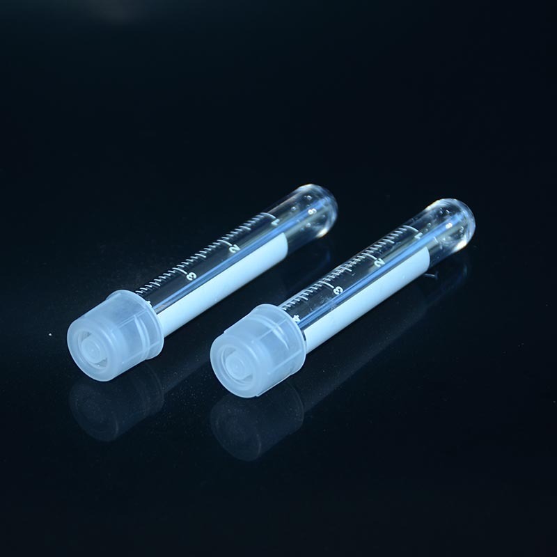 Tubos de almacenamiento de fondo redondo de 4 ml con tapa blanca PS