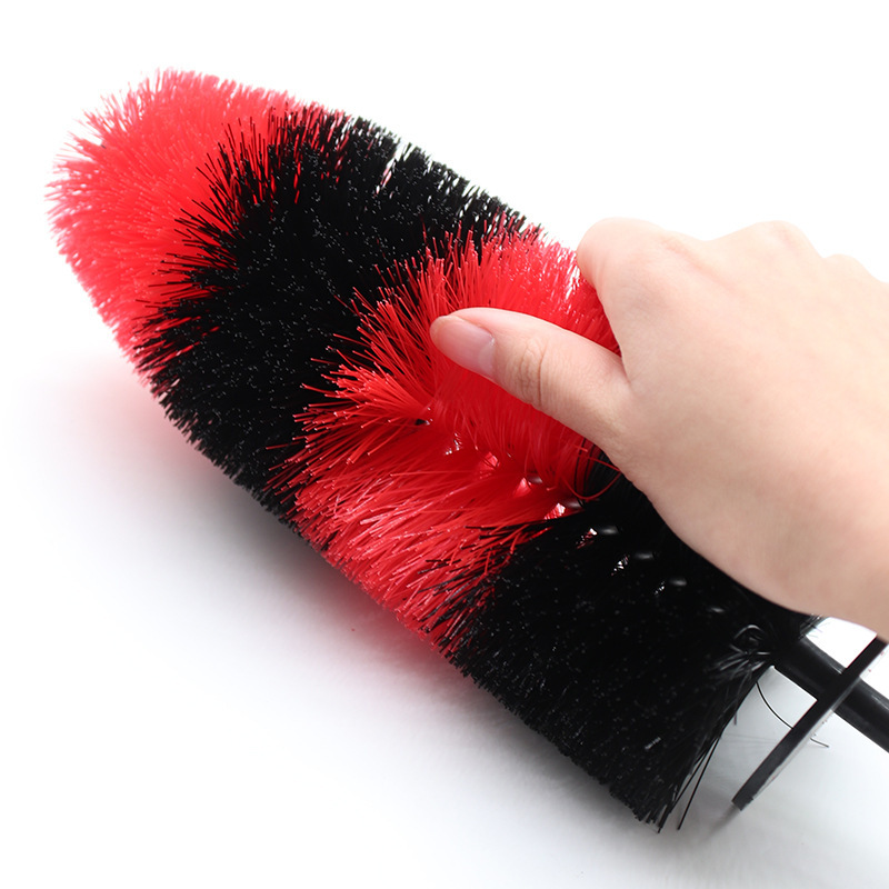 Escova dobrável para cubo de roda de carro com alça longa