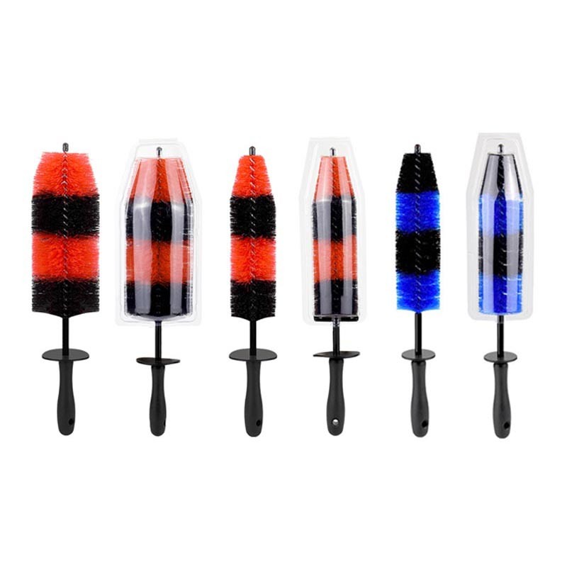 Escova dobrável para cubo de roda de carro com alça longa