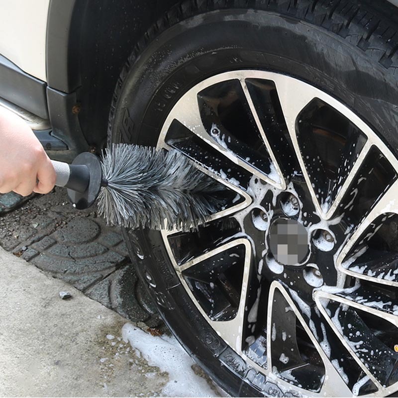 Ferramentas de limpeza de carro com escova de cubo de roda antiderrapante