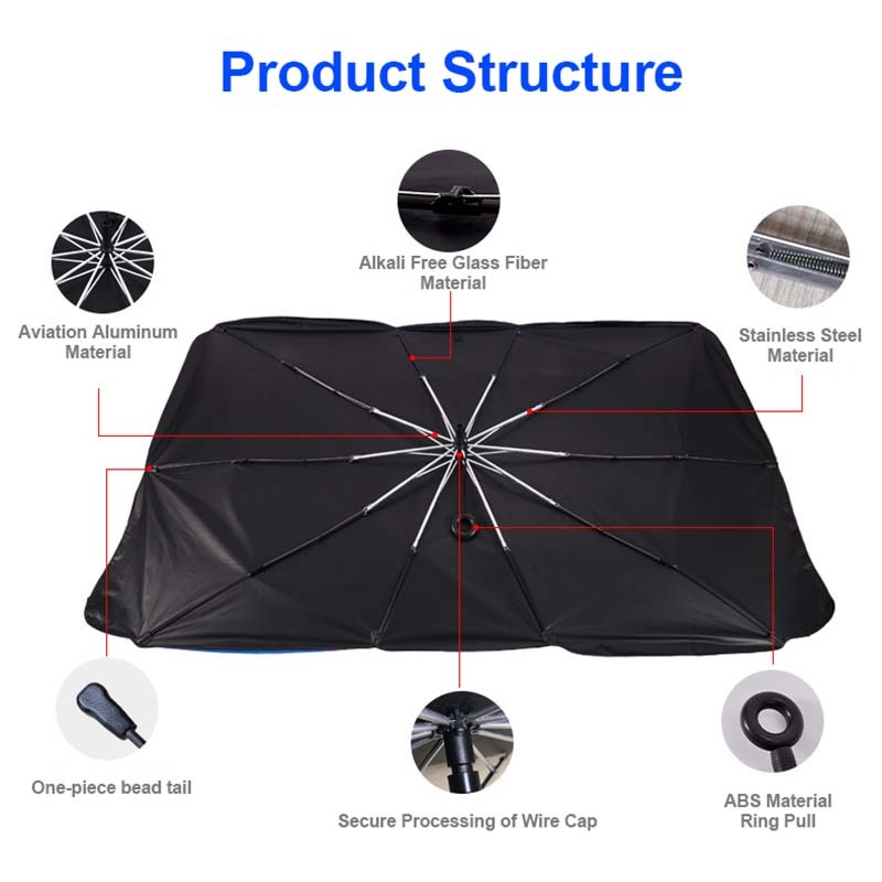 Pára-brisa de carro revestido de prata com isolamento térmico Acessórios para carro