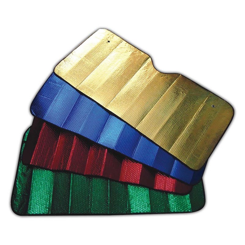 Guarda-sol colorido de folha de alumínio com bolha dupla face de 5 camadas para carro