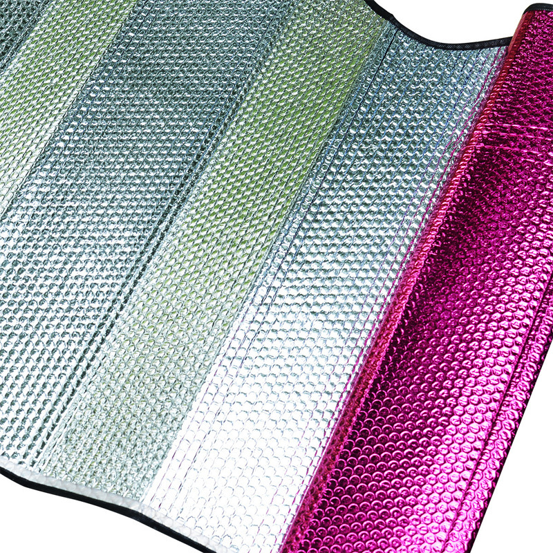 Guarda-sol colorido de folha de alumínio com bolha dupla face de 5 camadas para carro