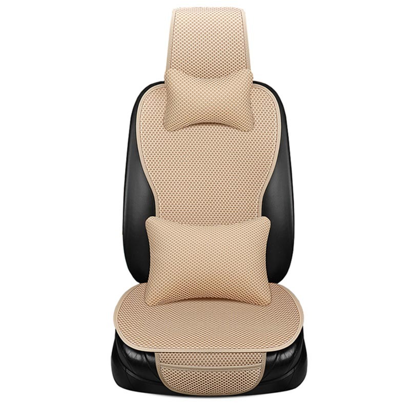 Almofada de assento de carro de verão de seda gelada tipo simples com travesseiro