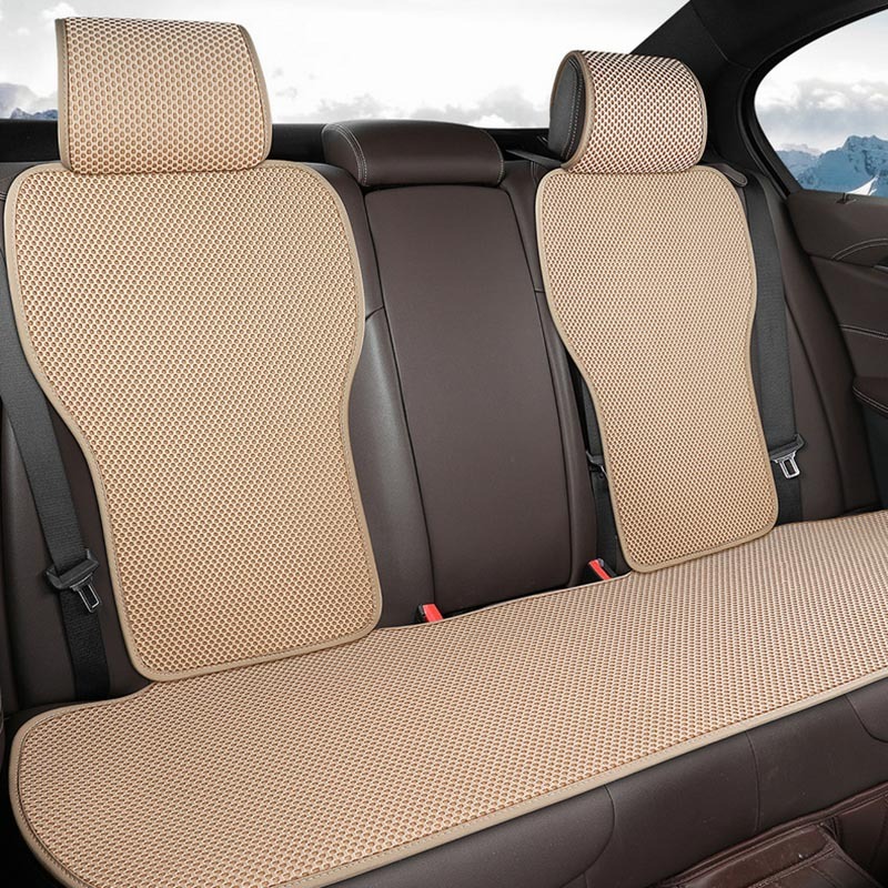 Almofada de assento de carro de verão de seda gelada tipo simples com travesseiro