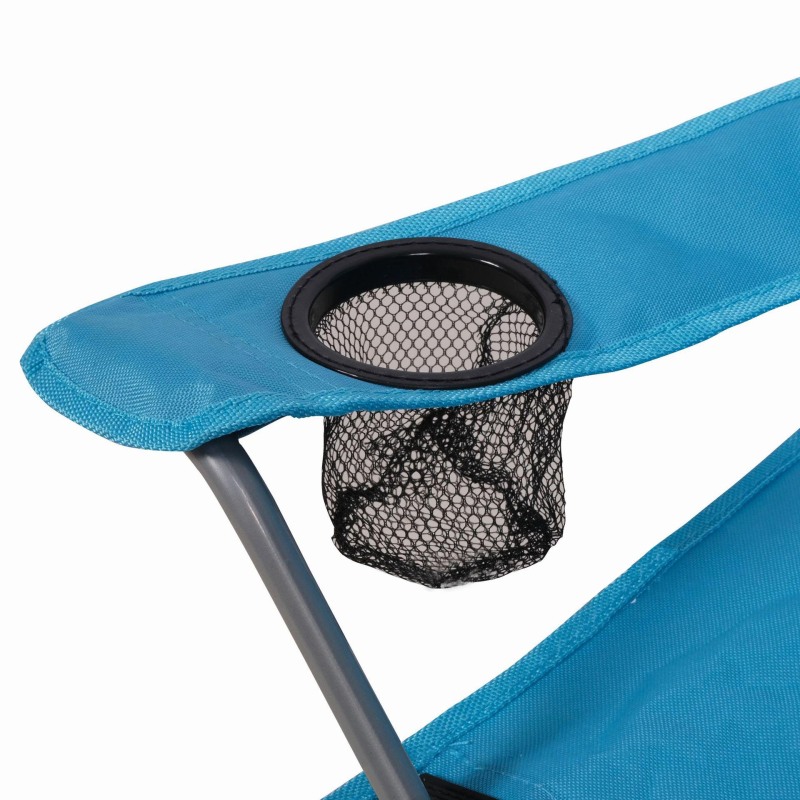 Cadeira dobrável de acampamento com encosto portátil ao ar livre