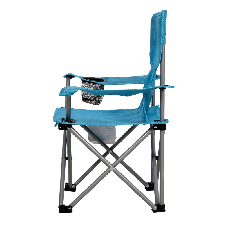 Cadeira dobrável de acampamento com encosto portátil ao ar livre