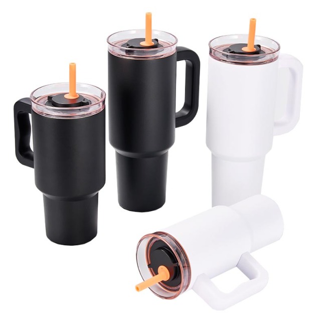 Copo de carro de aço inoxidável portátil para exterior de 40 onças