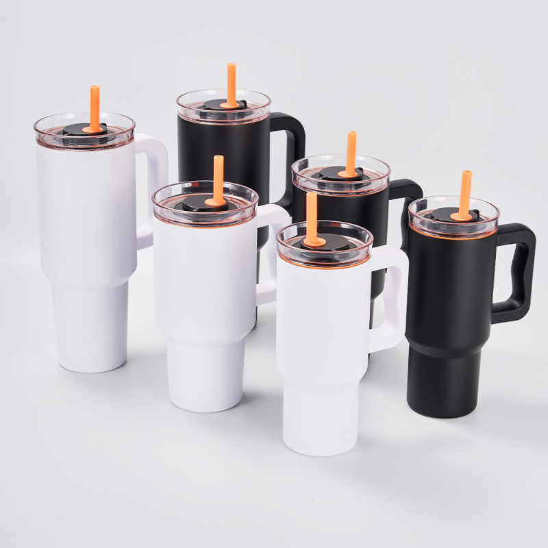 Copo de carro de aço inoxidável portátil para exterior de 40 onças