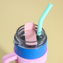 600ml 304 Stainless Steel Thermos Cup with Straw