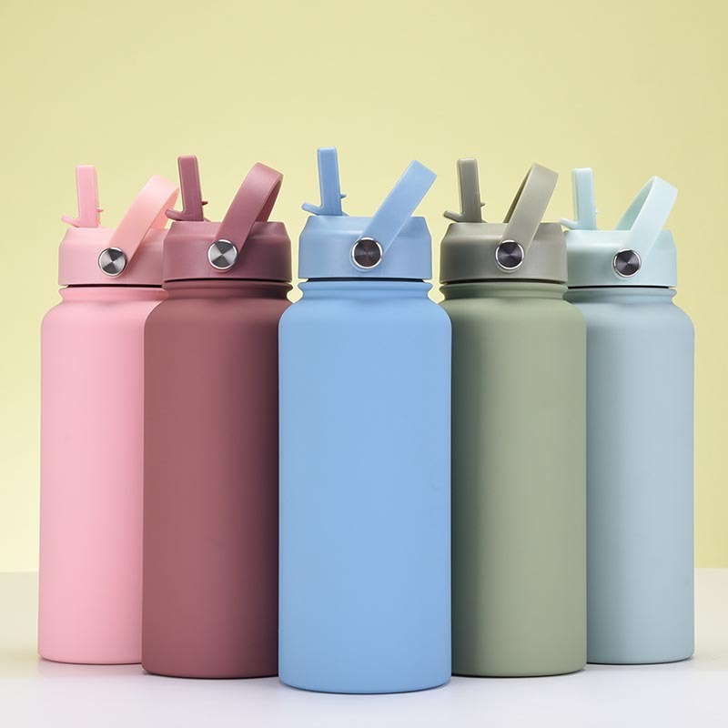 2024 New Sports Water Bottle 1000mL with Straw