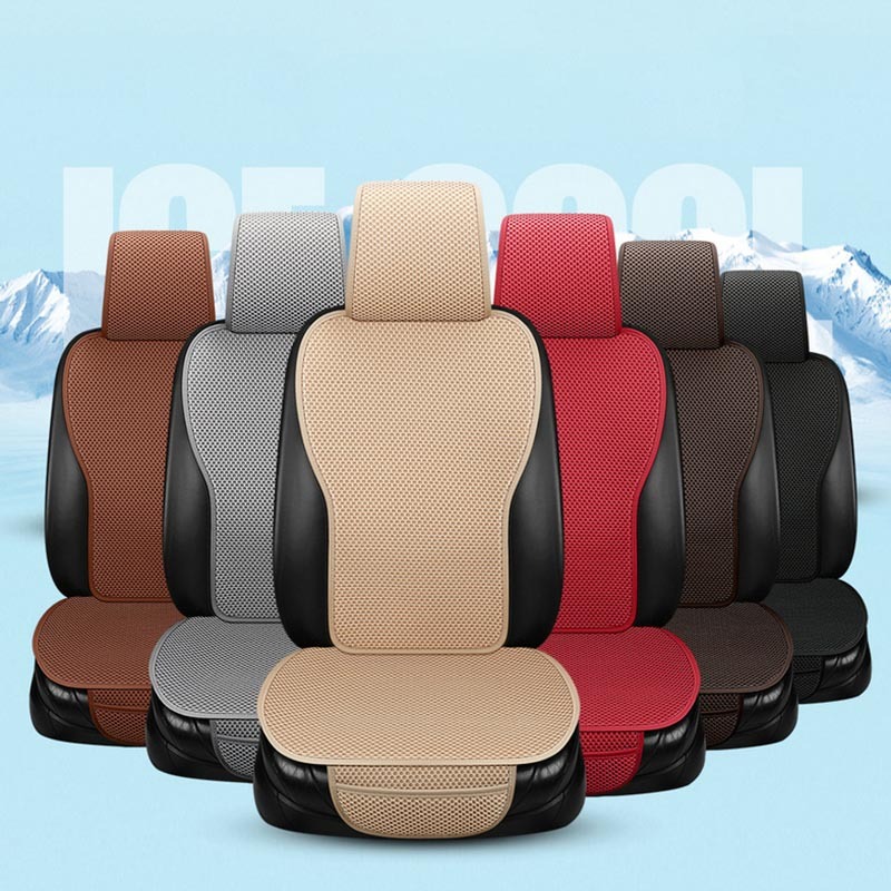 Almofada de assento de carro de verão de seda gelada tipo simples com travesseiro