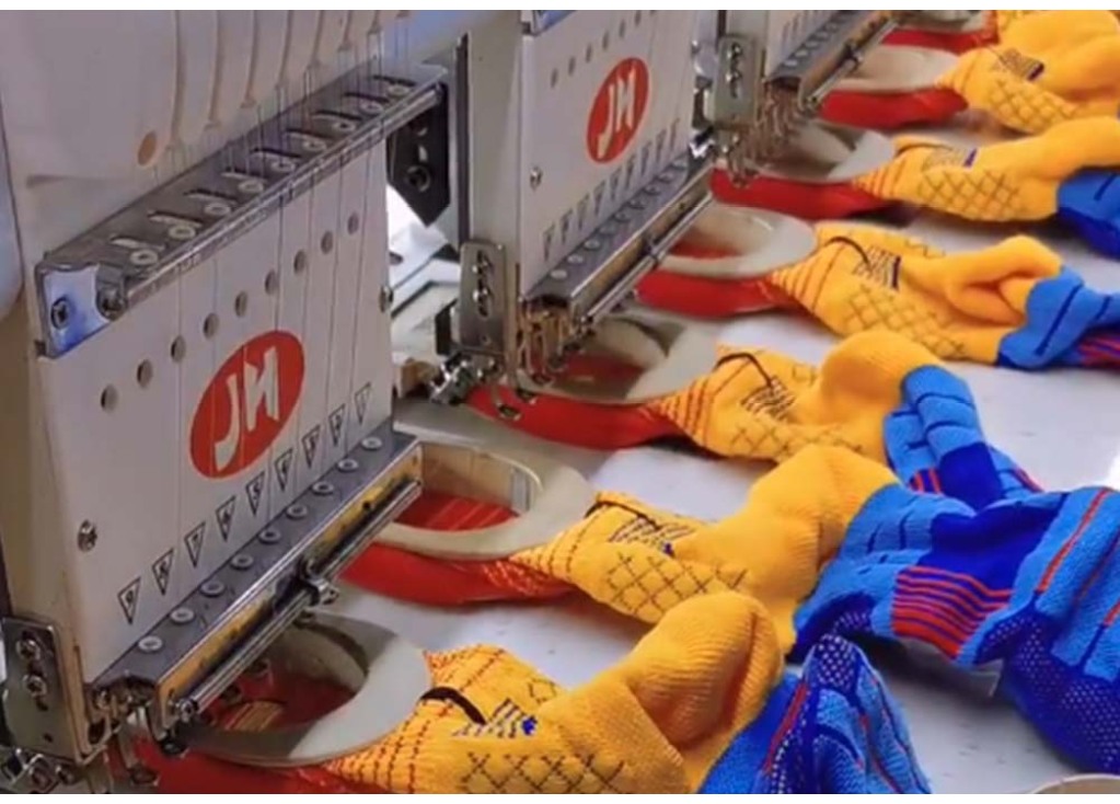 Sock Machine Embroidery Operation
