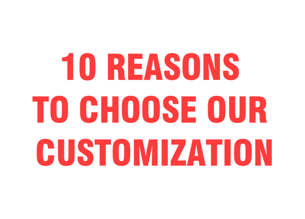 10 Reasons To Choose Our Customization