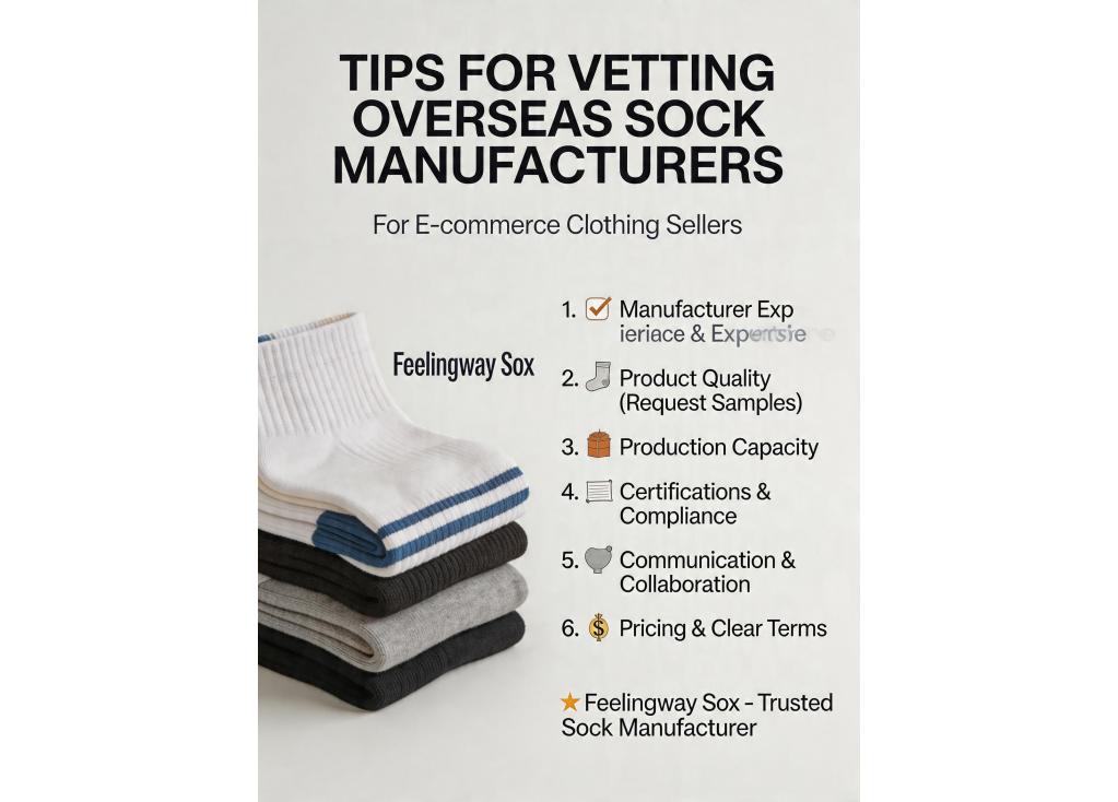 Tips for vetting overseas sock manufacturers for e-commerce clothing sellers