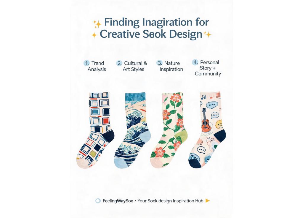 Where can fashion designers find inspiration for creative sock designs?